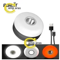 چراغ چادر شارژی آهنربایی BORUIT EBW2080 LED پاوربانک دار