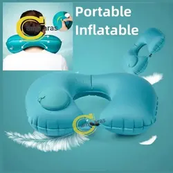 بالش گردنی بادی خودبادشو روکش مخمل Pillow ZJ-33
