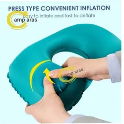 بالش گردنی بادی خودبادشو روکش مخمل Pillow ZJ-33
