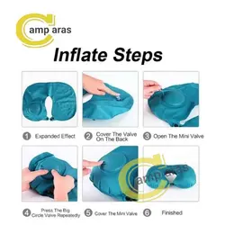 بالش گردنی بادی خودبادشو روکش مخمل Pillow ZJ-33