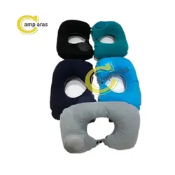 بالش گردنی بادی خودبادشو روکش مخمل Pillow ZJ-33
