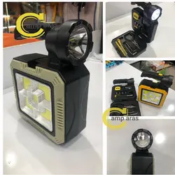 پروژکتور شارژی خورشیدی چندکاره Solar Portable Lamp پاوربانکی