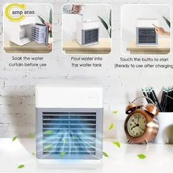 کولر آبی شارژی رومیزی و فن مه پاش مدل 927 Water cooled spray fan