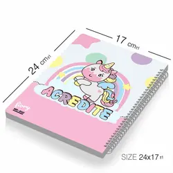 دفتر مشق تک خط 50 برگ مستر راد طرح یونیکورن (تک شاخ) کد 1722