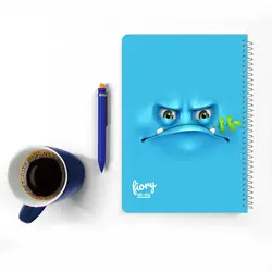 دفتر مشق تک خط 50 برگ مستر راد طرح ایموجی کد 1568