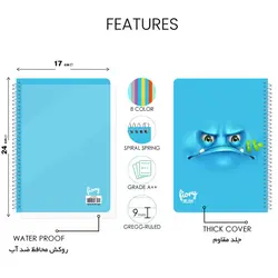 دفتر مشق تک خط 50 برگ مستر راد طرح ایموجی کد 1568