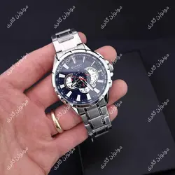 ساعت مچی مردانه کارن 8363 نقره ای-آبی (کورن CURREN) پسرانه زنانه دخترانه هوشمند اسپرت دیجیتال سه موتوره