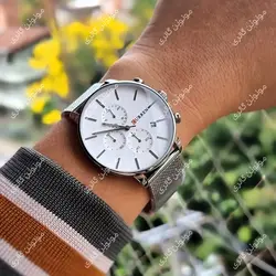 ساعت مچی مردانه کارن 8339 نقره ای (کورن CURREN) پسرانه زنانه دخترانه هوشمند اسپرت دیجیتال سه موتوره