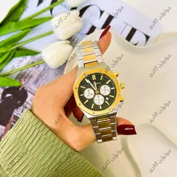 ساعت مچی مردانه کارن 8440 نقره ای-طلایی-سبز (کورن CURREN) پسرانه زنانه دخترانه هوشمند اسپرت دیجیتال سه موتوره