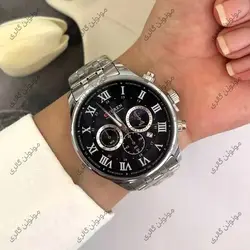 ساعت مچی مردانه کارن 8427 نقره ای-مشکی (کورن CURREN) پسرانه زنانه دخترانه هوشمند اسپرت دیجیتال سه موتوره