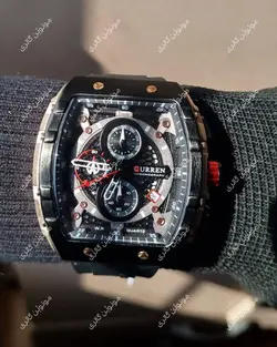 ساعت مچی مردانه کارن 8442 مشکی CURREN سه موتور فعال