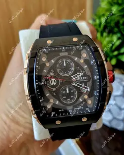 ساعت مچی مردانه کارن 8442 مشکی CURREN سه موتور فعال