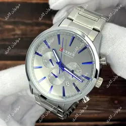 ساعت مچی مردانه کارن 8435 نقره ای-خاکستری CURREN سه موتور فعال