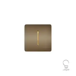 کلید تک پل مدل کریستال بژ زه طلایی آسیا