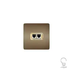 کلید و پریز آسیا مدل کریستال بژ زه دار