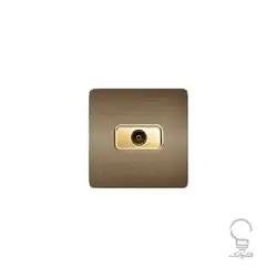 کلید و پریز آسیا مدل کریستال بژ زه دار