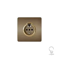 کلید و پریز آسیا مدل کریستال بژ زه دار