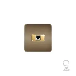 کلید و پریز آسیا مدل کریستال بژ زه دار