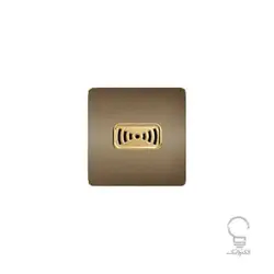 کلید و پریز آسیا مدل کریستال بژ زه دار