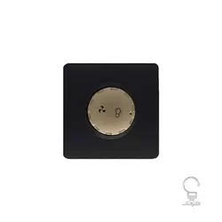 کلید و پریز آسیا مدل کریستال مشکی زه دار