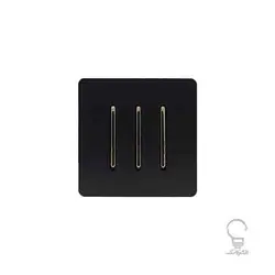 کلید و پریز آسیا مدل کریستال مشکی زه دار