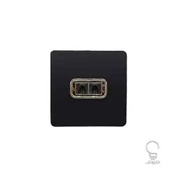 کلید و پریز آسیا مدل کریستال مشکی زه دار