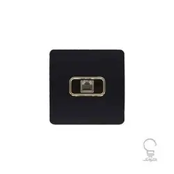 کلید و پریز آسیا مدل کریستال مشکی زه دار