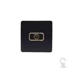 کلید و پریز آسیا مدل کریستال مشکی زه دار