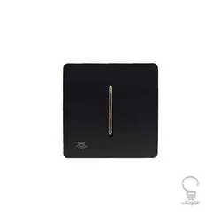 کلید و پریز آسیا مدل کریستال مشکی زه دار