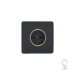 کلید و پریز آسیا مدل کریستال مشکی زه دار