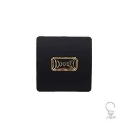 کلید و پریز آسیا مدل کریستال مشکی زه دار