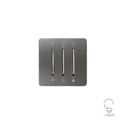 کلید و پریز آسیا مدل کریستال مشکی زه دار