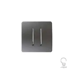 کلید و پریز آسیا مدل کریستال مشکی زه دار