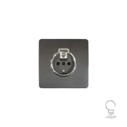 کلید و پریز آسیا مدل کریستال مشکی زه دار