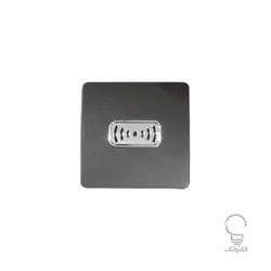 کلید و پریز آسیا مدل کریستال مشکی زه دار