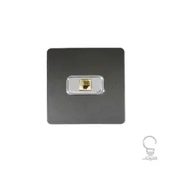 کلید و پریز آسیا مدل کریستال مشکی زه دار