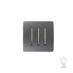 کلید و پریز آسیا مدل کریستال مشکی زه دار