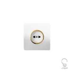 کلید و پریز آسیا مدل کریستال سفید زه دار