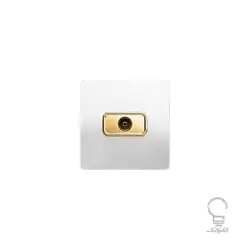 کلید و پریز آسیا مدل کریستال سفید زه دار