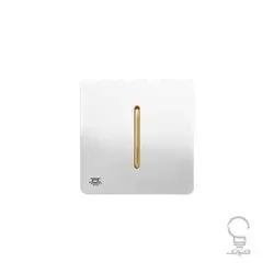 کلید و پریز آسیا مدل کریستال سفید زه دار