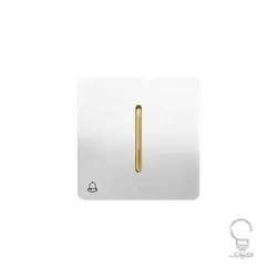 کلید و پریز آسیا مدل کریستال سفید زه دار