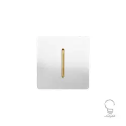 کلید و پریز آسیا مدل کریستال سفید زه دار