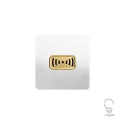 کلید و پریز آسیا مدل کریستال سفید زه دار