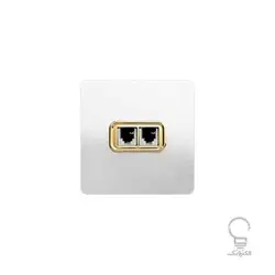 کلید و پریز آسیا مدل کریستال سفید زه دار