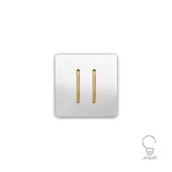 کلید و پریز آسیا مدل کریستال سفید زه دار