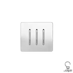 کلید و پریز آسیا مدل کریستال سفید زه دار