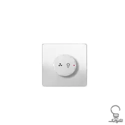 کلید و پریز آسیا مدل کریستال سفید زه دار