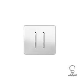 کلید و پریز آسیا مدل کریستال سفید زه دار