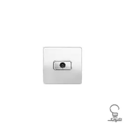 کلید و پریز آسیا مدل کریستال سفید زه دار