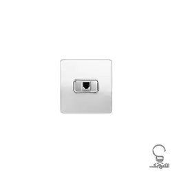 کلید و پریز آسیا مدل کریستال سفید زه دار